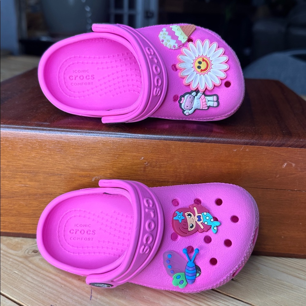 Crocs Girls shoes SZ C7 Pink ! - Picture 2 of 6